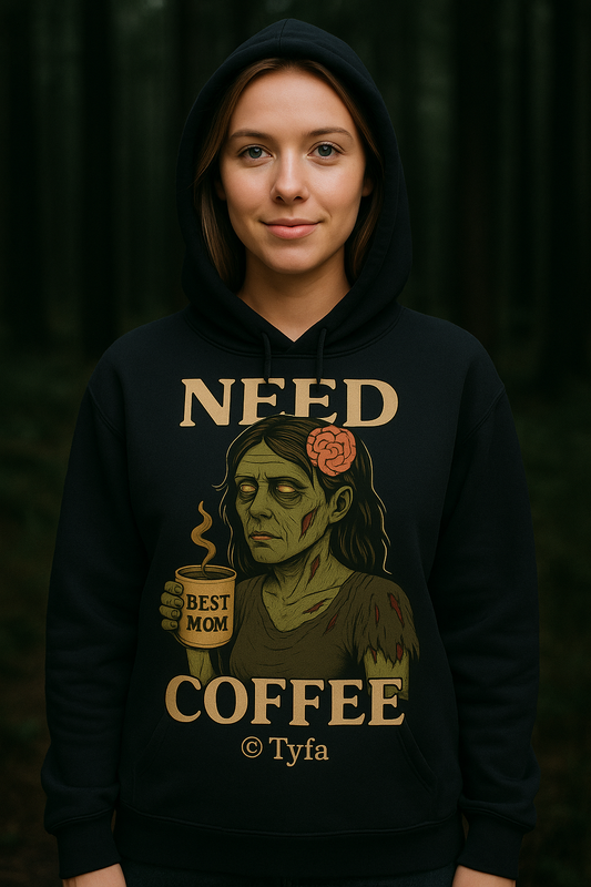 Hoodie “Need Coffee” - The Undead Collection