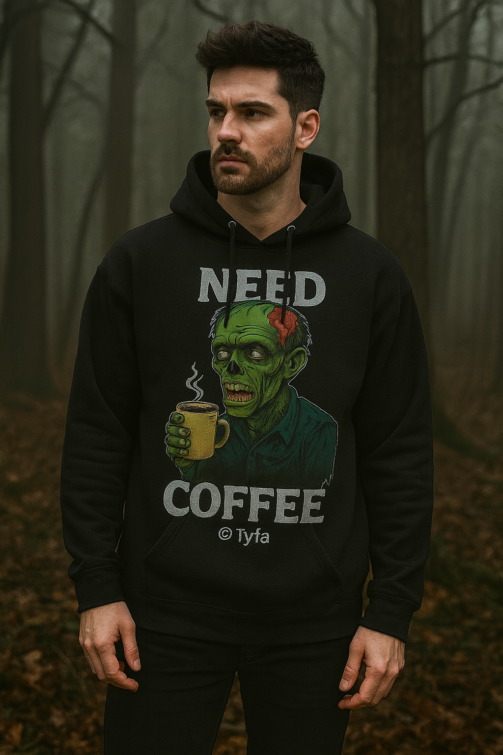Hoodie “Need Coffee” - The Undead Collection