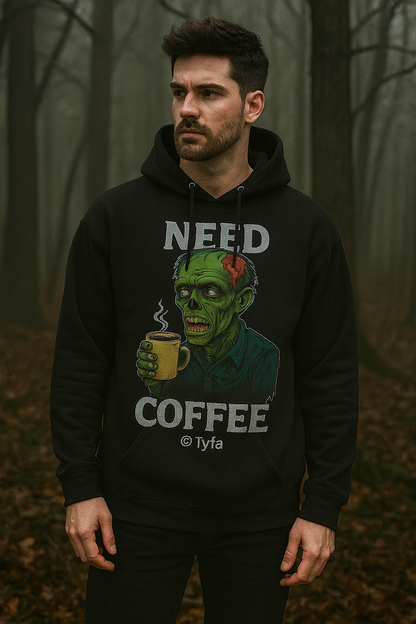 Hoodie “Need Coffee” – Tyfa Undead Collection