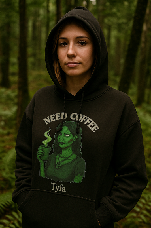 Hoodie “Need Coffee” – Tyfa Undead Collection
